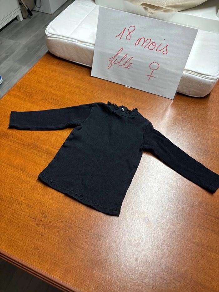 Lot de 2 tshirts noirs manches longues - photo numéro 2