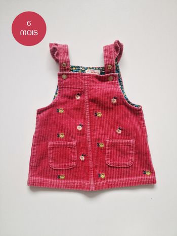 Du Pareil au Même - Robe salopette - Velours côtelé (6 mois)
