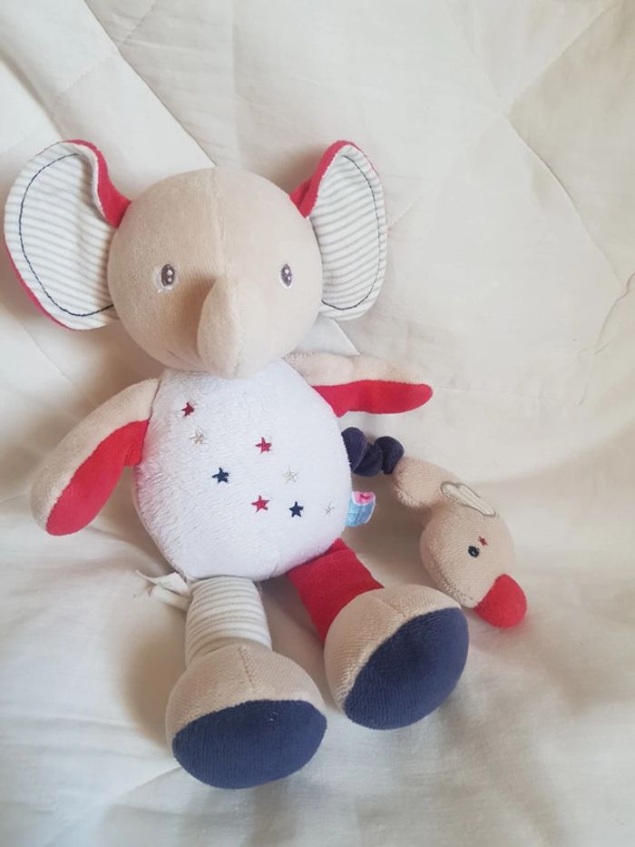 Peluche musicale éléphant  sucre d orge - photo numéro 2