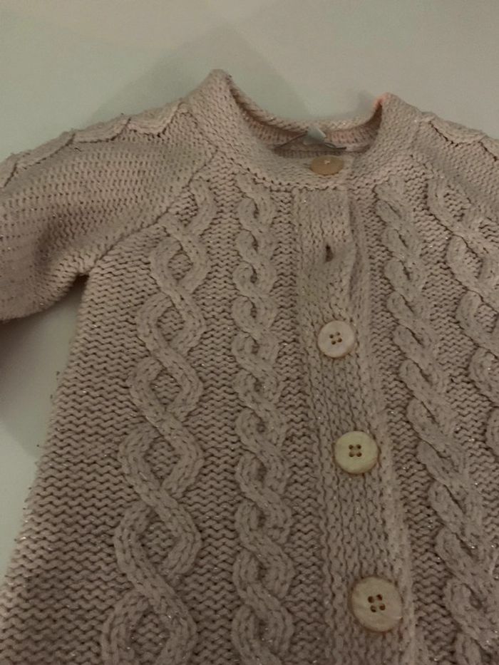 Gilet rose pâle 36 mois - photo numéro 3