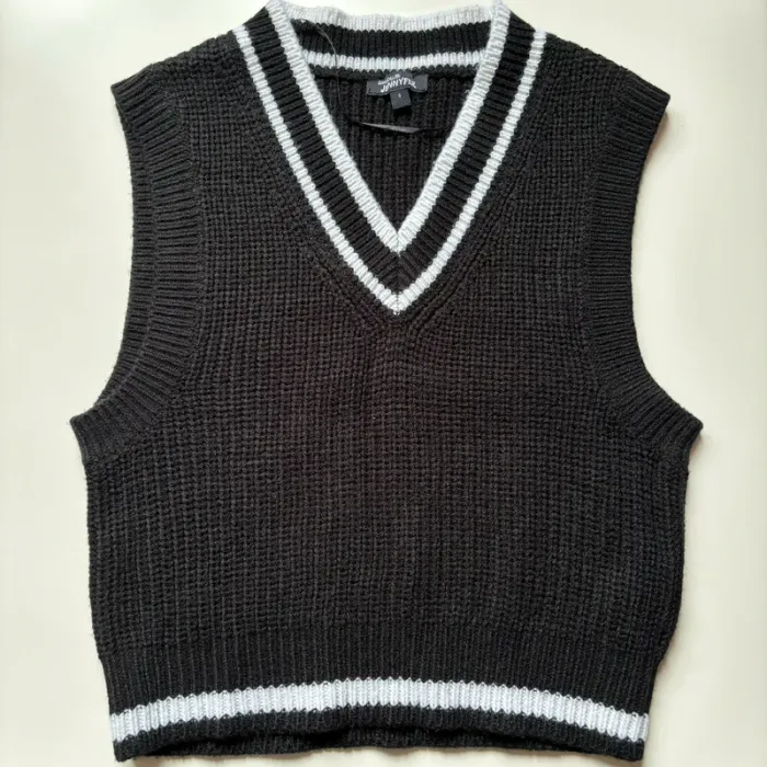 Pull col V sans manches