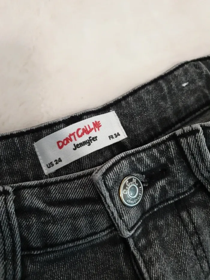 Jean taille haute staight gris - photo numéro 2