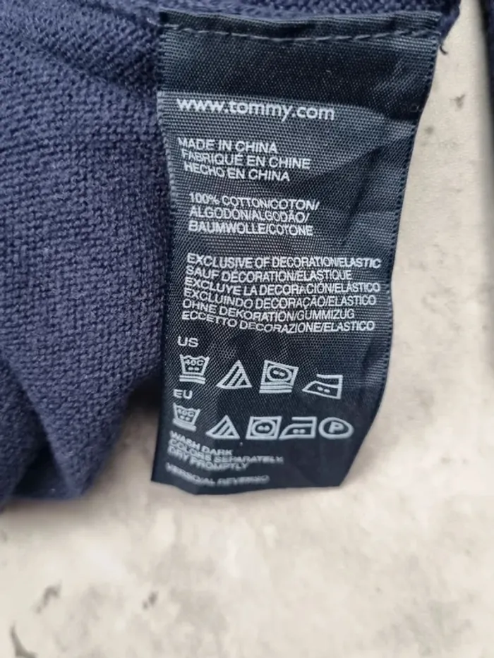 Pull col V Tommy Hilfiger bleu, XL Hommes - photo numéro 7