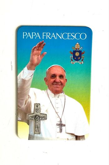 Carte souvenir du pape François 