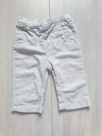 Pantalon gris en lin. Garçon 3 mois. Marque Kitchoun