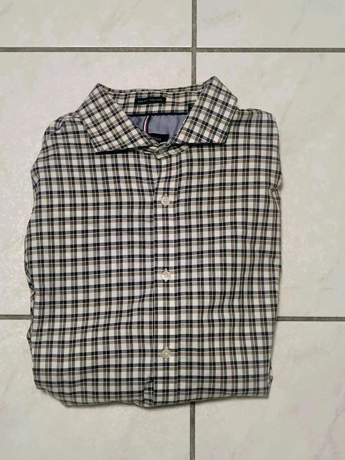 Chemise Tommy Hilfiger Slim Fit Non Iron – Carreaux Vintage Élégante Y2K - photo numéro 9