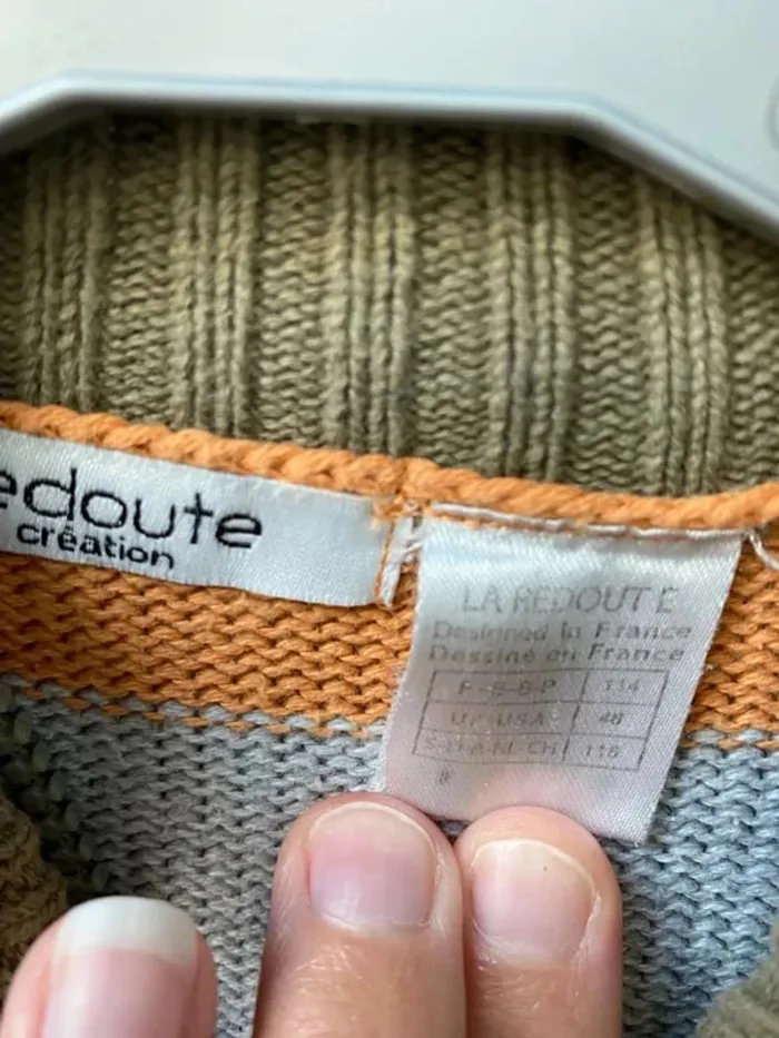 Gilet garçon vert rouge et moutarde la redoute - photo numéro 4