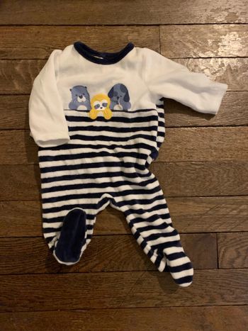 Pyjama bébé 3 mois toucher velours