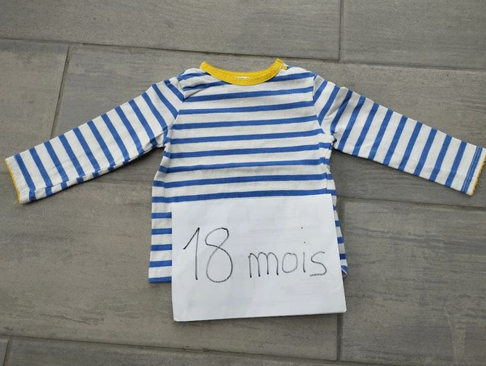 Lot n° 435 T-shirt manches longues Mots d'enfants 18 mois