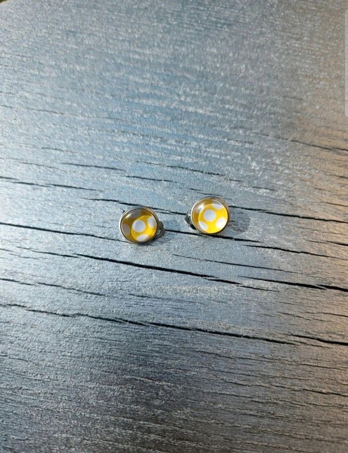 Boucles d'oreilles Chrono artisanale (pinces)