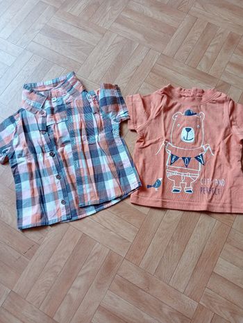 Chemise + tee shirt
