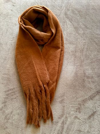 Écharpe xxl camel fluffy 