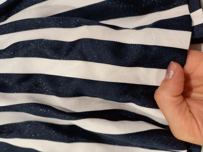 Jupe patineuse rayé bleue marine - photo numéro 2