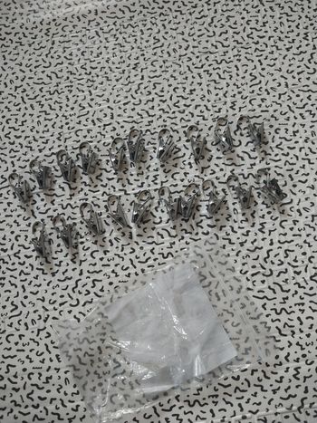 Lot de 20 pinces à rideaux en acier inoxydable