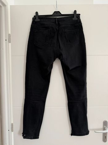 Pantalon legging pantaloni pantalones rock Vloeiende Calças skinny noir 38 M slim jean gris poches