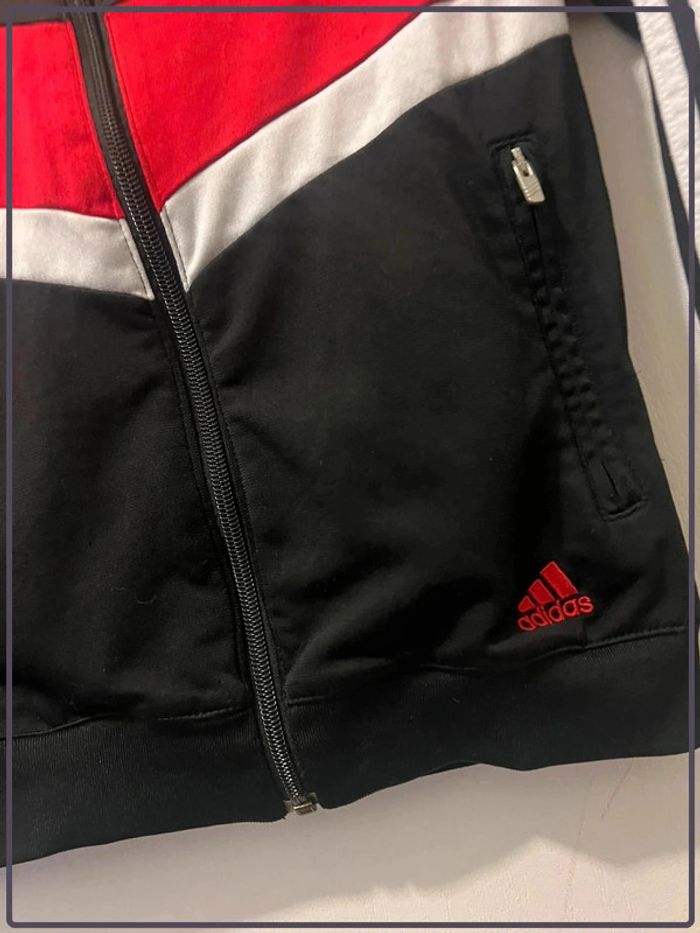 Veste adidas taille 8 ans noir rouge blanc - photo numéro 3