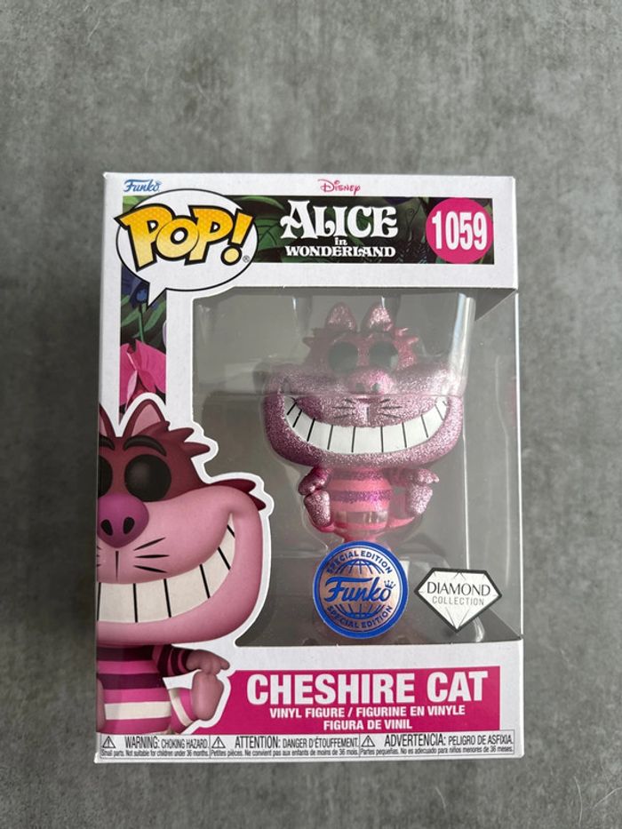 😸 Funko Pop Disney Alice au Pays des Merveilles – Cheshire Cat Diamond Collection Spécial Édition 😸
