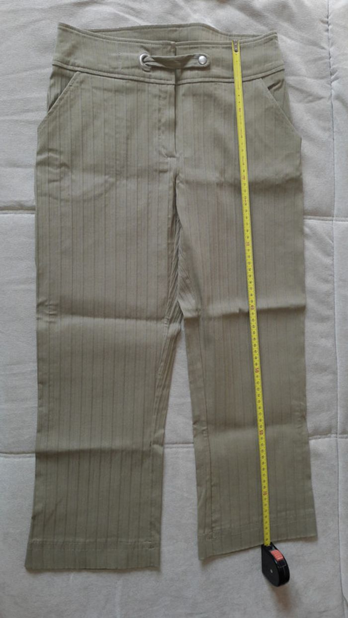 Pantacourt beige femme taille 36 - photo numéro 5