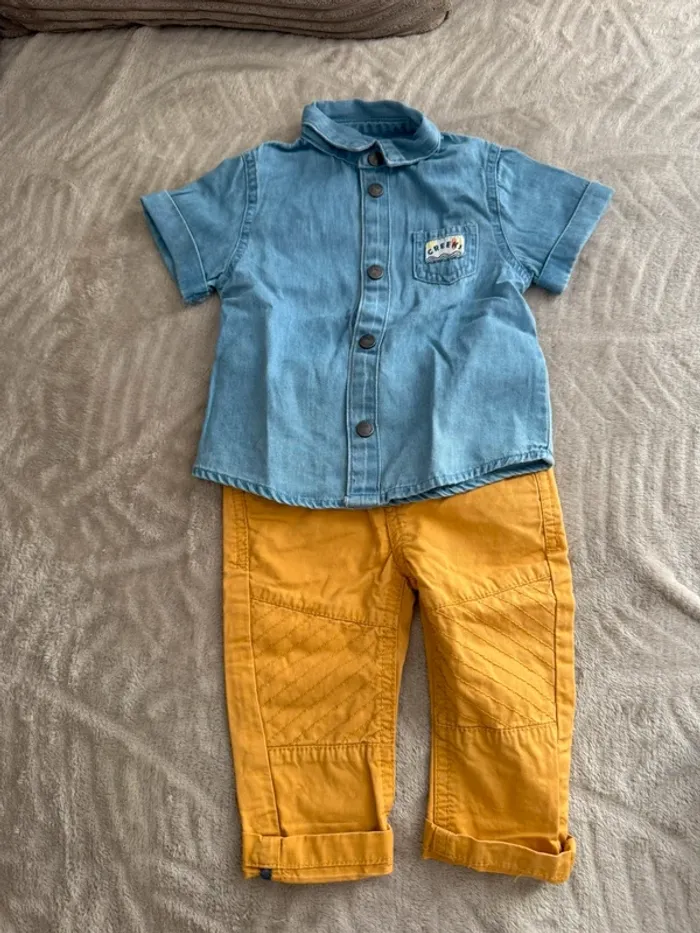 Ensemble chemise manche courte et pantalon