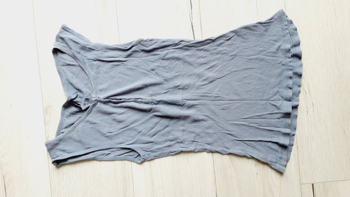 Vêtement femme tee-shirt débardeur bleu gris Naf Naf taille S