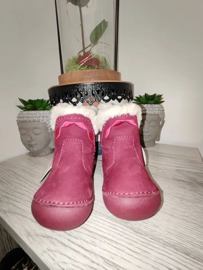 Bottines rose foncé taille 18 - photo numéro 2