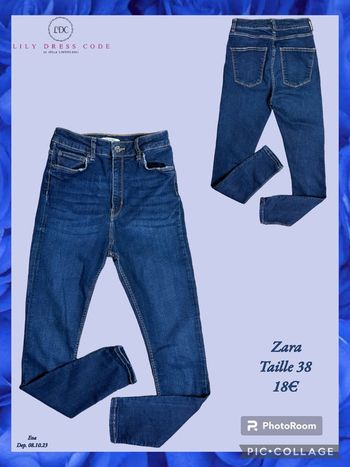 💙 Jean slim bleu brut – Zara SOLDÉ -50% 💙