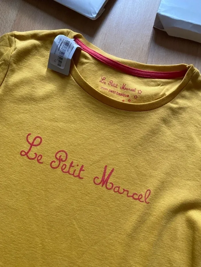 Lot de 3 tee shirts T-shirt manches longues taille 12 ans Neufs Marque Little Marcel - photo numéro 2