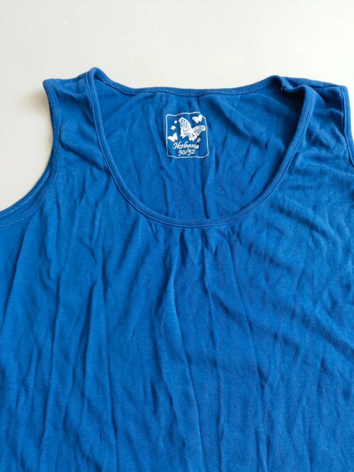 T-shirt sans manche bleu nuit ikebana 50/52 - photo numéro 2