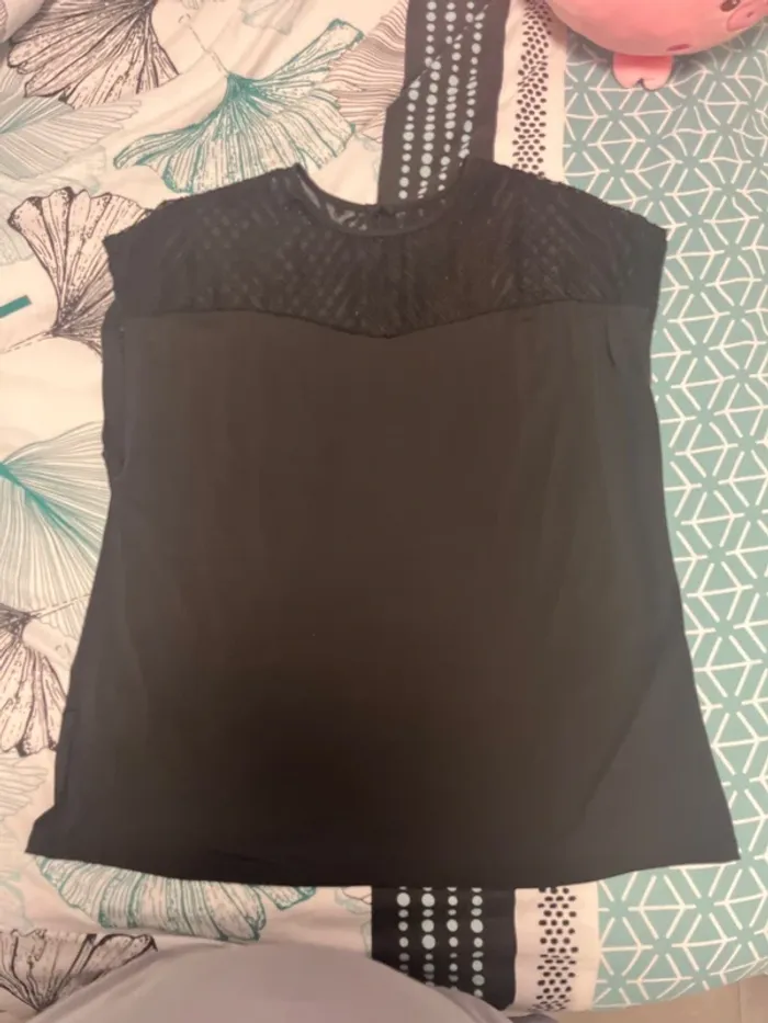 Top femme sans manche transparent XL shein curvy très bon état - photo numéro 3
