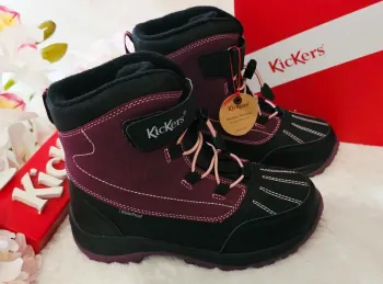 Bottes Bottines Scratch Élastique Fourrées Waterproof Kickers T33