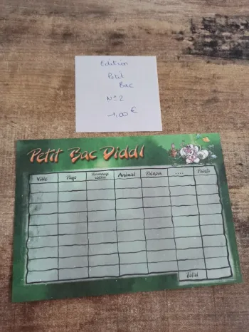 Feuille Diddl édition petit bac 2 1,00€