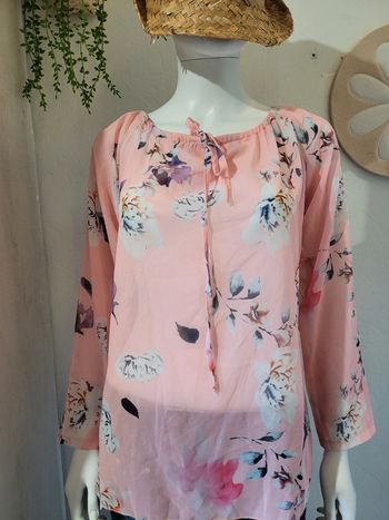 Haut en voile fleurs