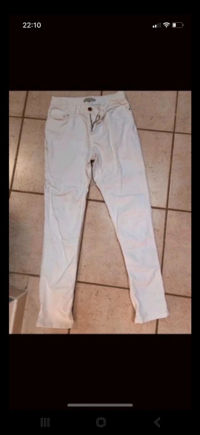 Jean slim blanc