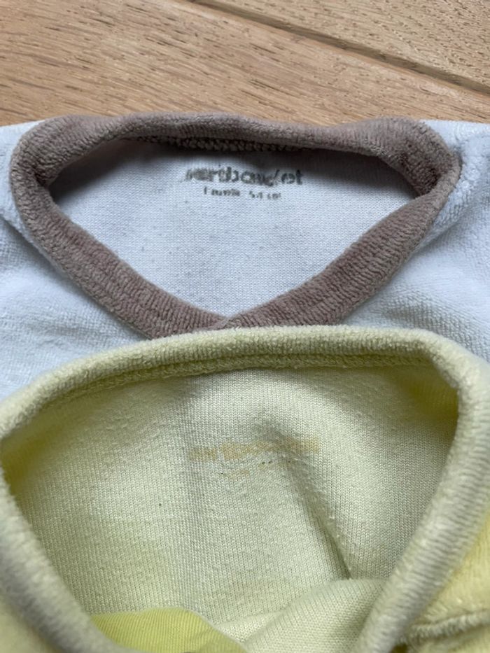 Lot 2 pyjamas velours 1 pièce - Vertbaudet - 1mois - photo numéro 4
