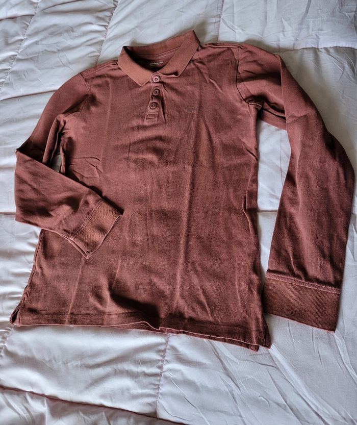 polo manches longues verbaudet marron petit 12ans (3e) - photo numéro 3