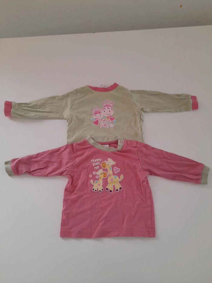 Lot de 2 t shirts manches longues