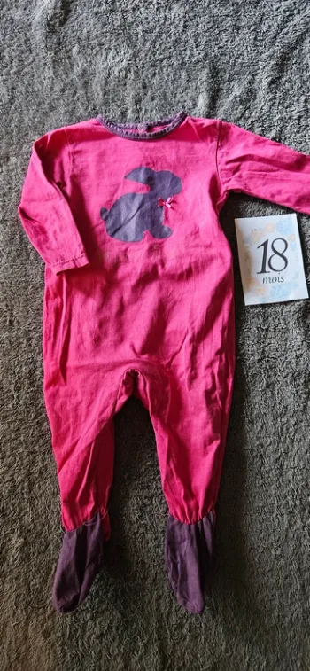 Pyjama 1 pièce lapin 18 mois