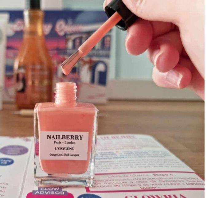 Vernis à ongles pêche, l'oxygéné, Nailberry, NEUF - photo numéro 3