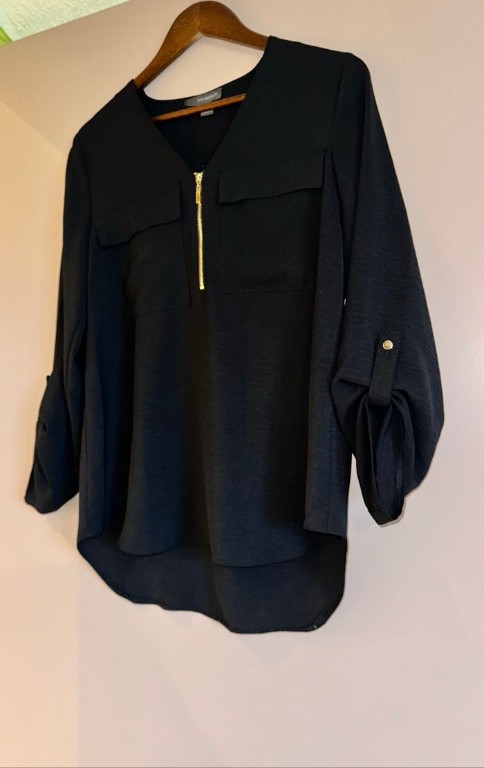 Chemisier - Blouse noire Primark taille 36 - photo numéro 2