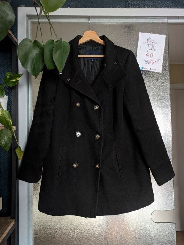 Manteau noir Kiabi taille 40