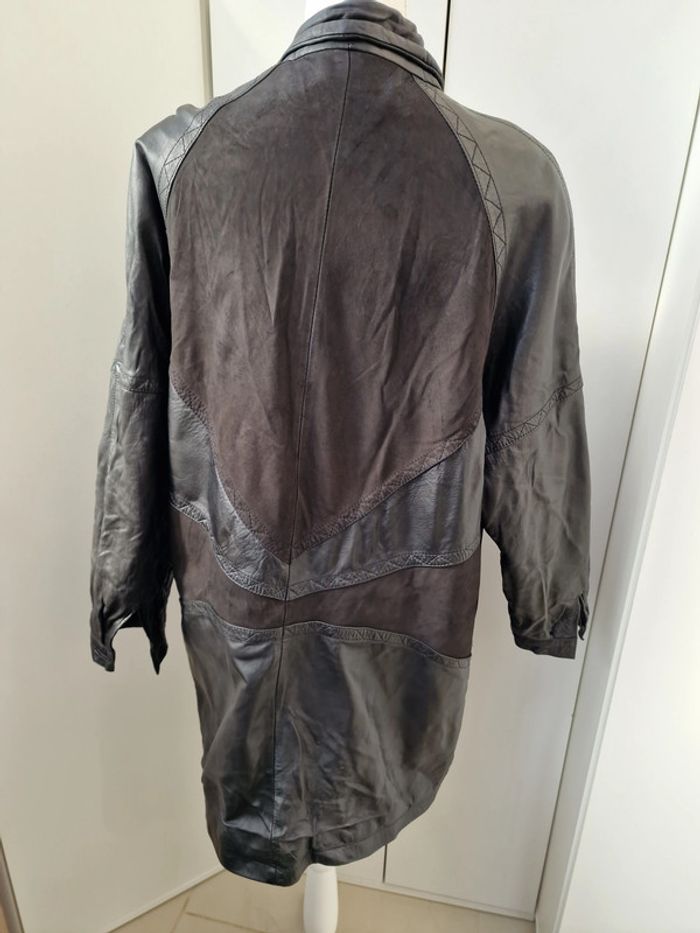 Veste Vintage Cuir Noir - photo numéro 8