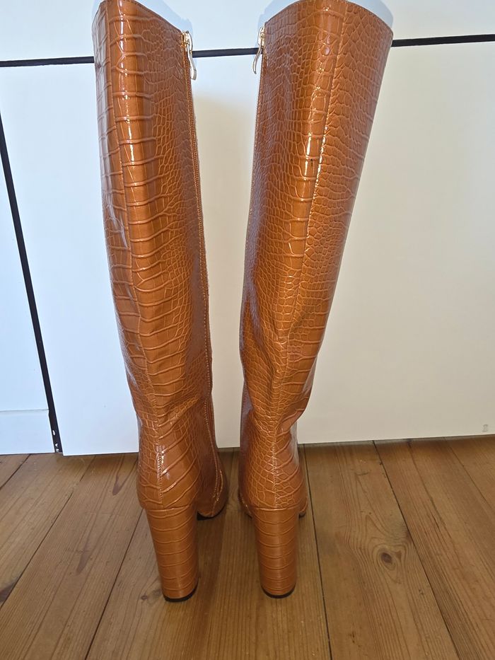 Bottes croco camel 38 - photo numéro 4
