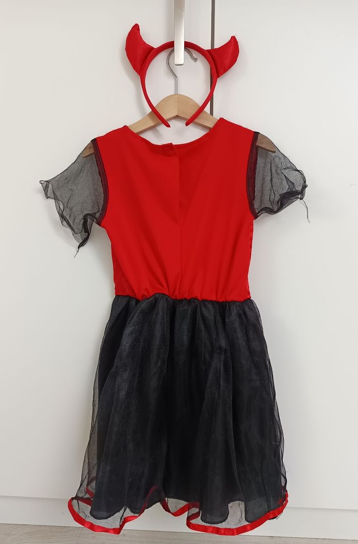 Robe Halloween diablesse fille 4-6 ans 👿🎃 avec serre-tête - photo numéro 5