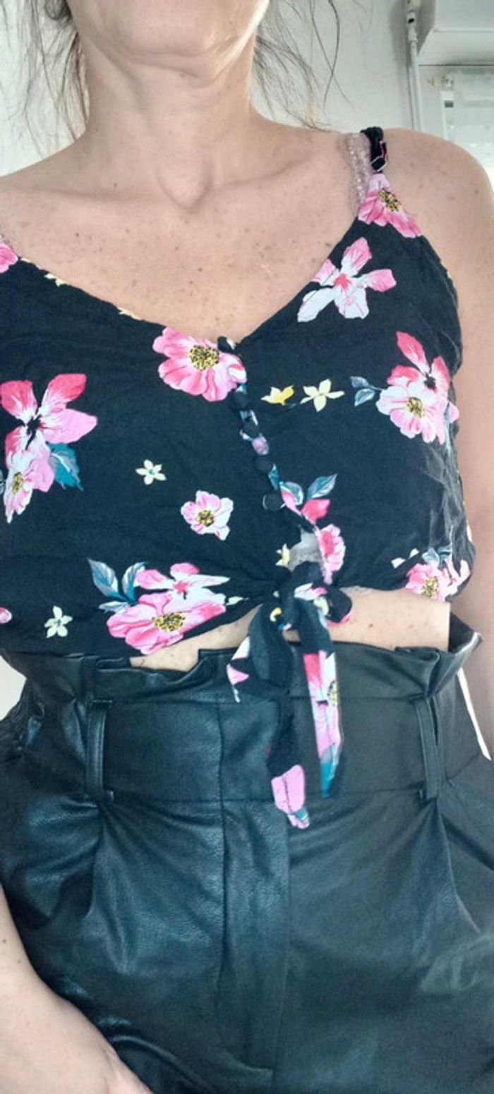 Croc top fleurie vintage dressing