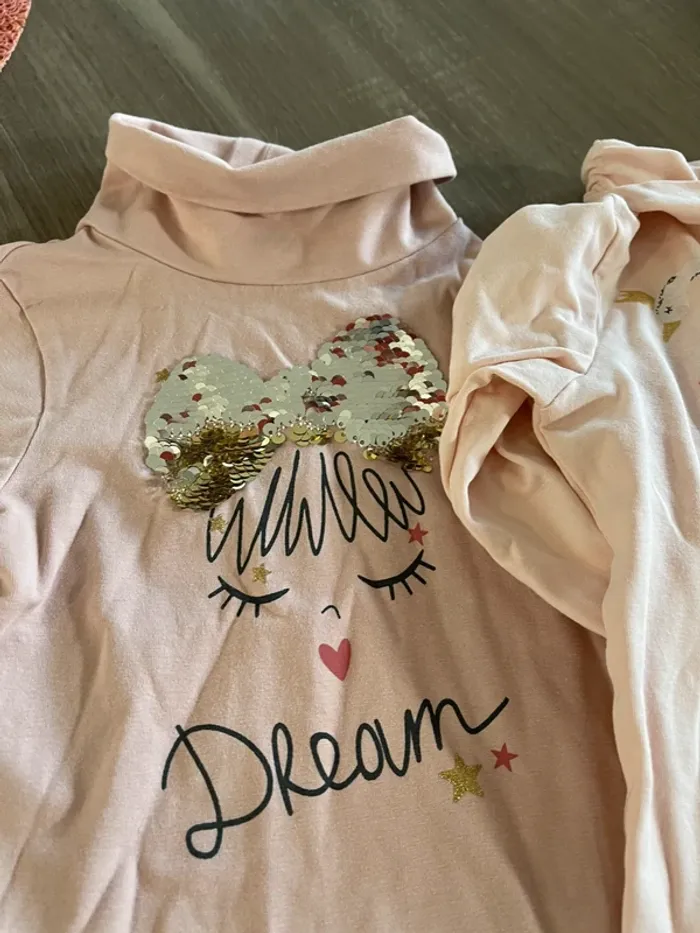 2 tee shirt col roulé 3 ans - photo numéro 2