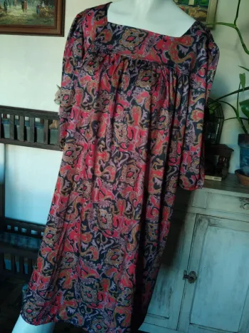 Robe dress vintage rétro automne hiver rouge