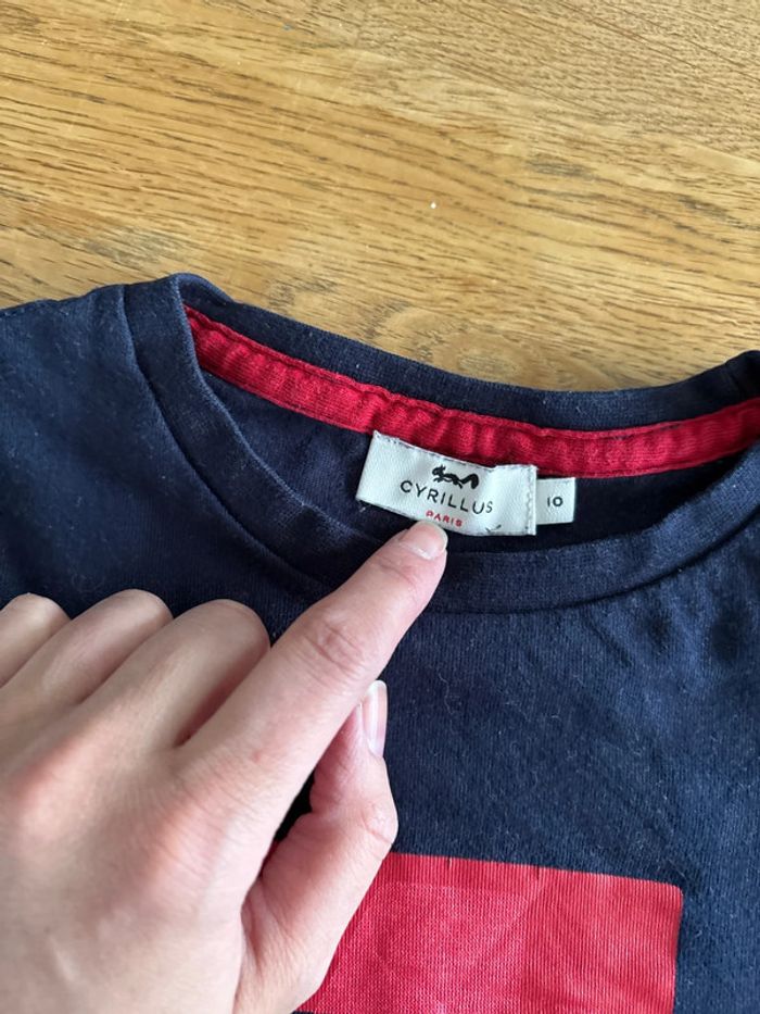 Tshirt manches longues cyrillus 10 ans - photo numéro 2
