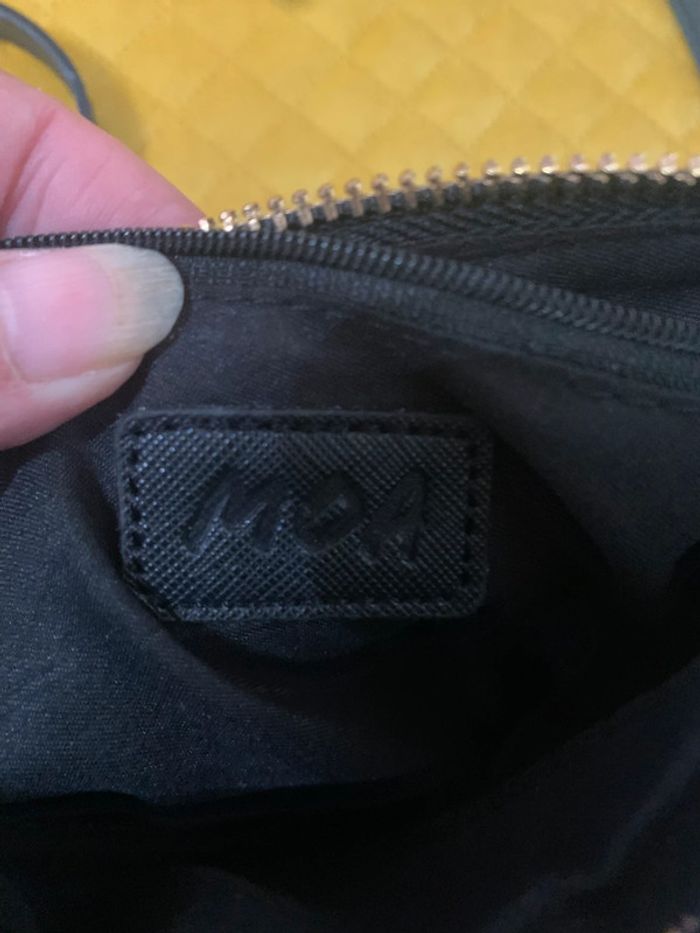 Sac à main Moa noir avec  motif Ananas doré - photo numéro 5