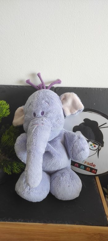Doudou peluche éléphant Lumpy Winnie l'ourson the pooh violet simba dickie