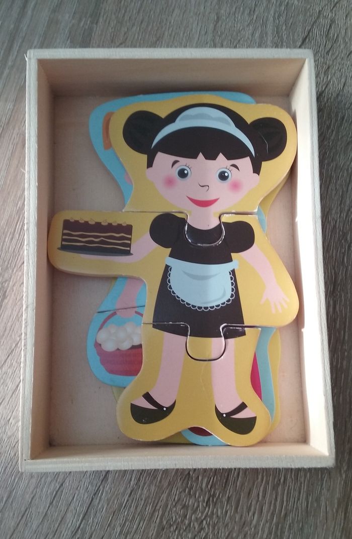 3 puzzles 3 pièces en bois - photo numéro 4